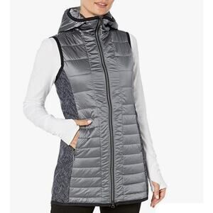 Obermeyer Miriam Hybrid Vest Women's XS Grey Hooded Water-Resistant Stretch